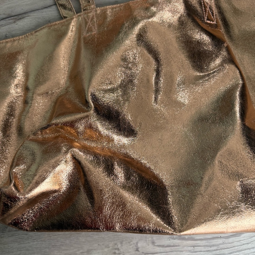 Paul Mictchell Gold Tote Bag with Scarf Accent - Picture 6 of 7